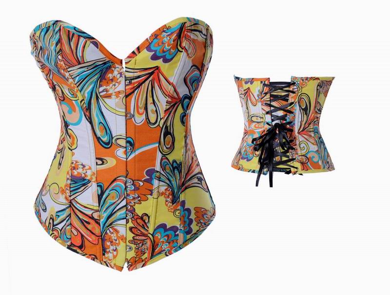 Carttoon Yellow Blue Orange Corset